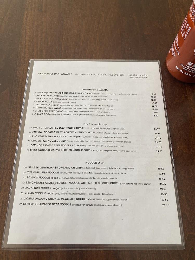 Viet Noodle Bar Tofu